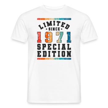 Limited Edition since 1971 Birthday Gift - Men's T-Shirt - white - Front - AI Model Male 178 dark (178cm)