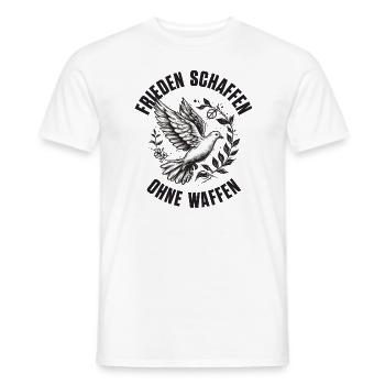 Friedenstaube Frieden schaffen ohne Waffen Peace - Männer T-Shirt - Weiß - Vorne - AI Model Male 178 dark (178cm)