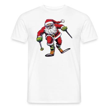 Ski Santa Clause Santa Claus - Men's T-Shirt - white - Front - AI Model Male 178 dark (178cm)