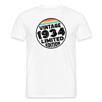 Cadeau d’anniversaire en édition limitée depuis 1934 - T-shirt homme - blanc - Devant - AI Model Male 178 dark (178cm)