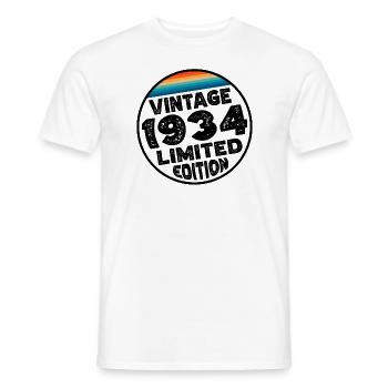Cadeau d’anniversaire en édition limitée depuis 1934 - T-shirt homme - blanc - Devant - AI Model Male 178 dark (178cm)