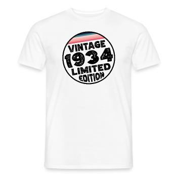 Cadeau d’anniversaire en édition limitée depuis 1934 - T-shirt homme - blanc - Devant - AI Model Male 178 dark (178cm)