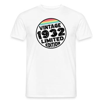Édition limitée depuis 1932 Cadeau d’anniversaire - T-shirt homme - blanc - Devant - AI Model Male 178 dark (178cm)