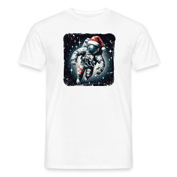 Astronaute Père Noël Polygone Noël - T-shirt homme - blanc - Devant - AI Model Male 178 dark (178cm)