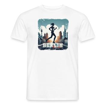 Berlin Marathon Runner Running Shirt for Women - Men's T-Shirt - white - Front - AI Model Male 178 dark (178cm)