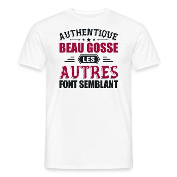 Authentic Handsome Kid - Men's T-Shirt - white - Front - AI Model Male 178 dark (178cm)