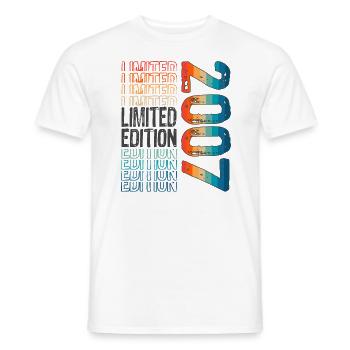 Limited Edition Since 2007 Birthday Vintage 2007 - Men's T-Shirt - white - Front - AI Model Male 178 dark (178cm)