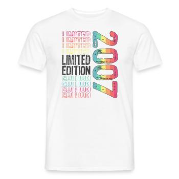 Limited Edition Since 2007 Birthday Vintage 2007 - Men's T-Shirt - white - Front - AI Model Male 178 dark (178cm)