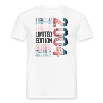Edition limitée depuis 2004 Anniversaire Millésime 2004 - T-shirt homme - blanc - Devant - AI Model Male 178 dark (178cm)