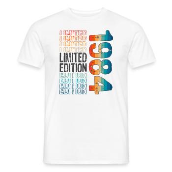 Edition limitée depuis 1984 Anniversaire Millésime 1984 - T-shirt homme - blanc - Devant - AI Model Male 178 dark (178cm)