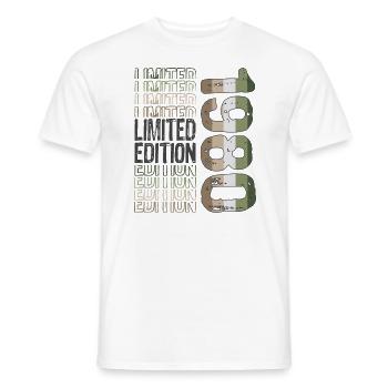Edition limitée depuis 1980 Anniversaire Millésime 1980 - T-shirt homme - blanc - Devant - AI Model Male 178 dark (178cm)