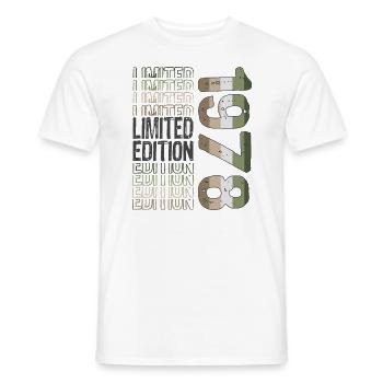 Edition limitée depuis 1978 Anniversaire Millésime 1978 - T-shirt homme - blanc - Devant - AI Model Male 178 dark (178cm)