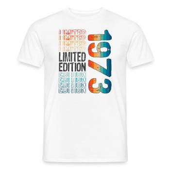 Edition limitée depuis 1973 Anniversaire Millésime 1973 - T-shirt homme - blanc - Devant - AI Model Male 178 dark (178cm)