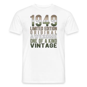 Edition limitée depuis 1949 Anniversaire Millésime 1949 - T-shirt homme - blanc - Devant - AI Model Male 178 dark (178cm)