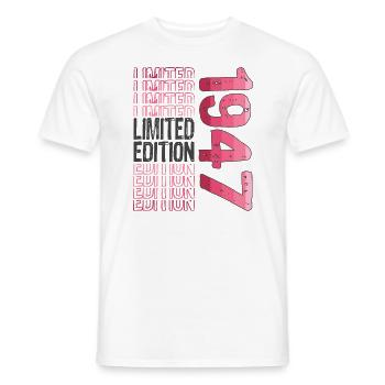 Limited Edition Since 1947 Birthday Vintage 1947 - Men's T-Shirt - white - Front - AI Model Male 178 dark (178cm)