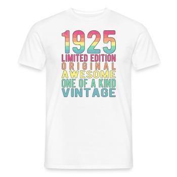 Limited Edition Since 1925 Birthday Vintage 1925 - Men's T-Shirt - white - Front - AI Model Male 178 dark (178cm)