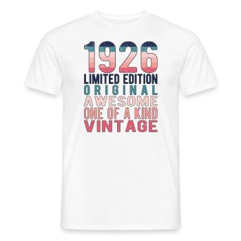 Limited Edition Since 1926 Birthday Vintage 1926 - Men's T-Shirt - white - Front - AI Model Male 178 dark (178cm)