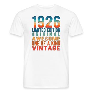 Limited Edition Since 1926 Birthday Vintage 1926 - Men's T-Shirt - white - Front - AI Model Male 178 dark (178cm)