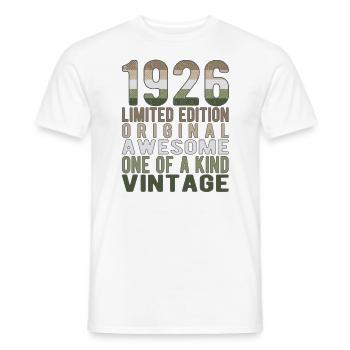 Limited Edition Since 1926 Birthday Vintage 1926 - Men's T-Shirt - white - Front - AI Model Male 178 dark (178cm)