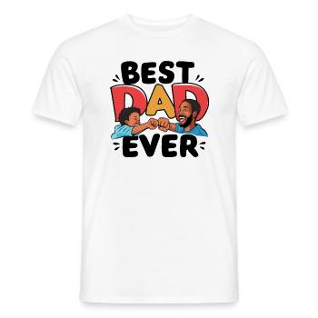 Bester Papa der Welt zum Vatertag oder Geburtstag - Männer T-Shirt - Weiß - Vorne - AI Model Male 178 dark (178cm)