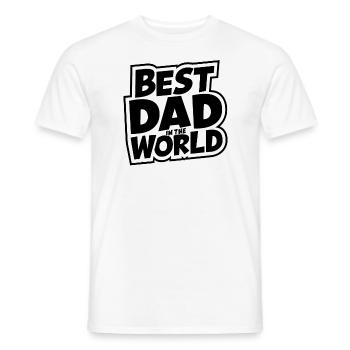 Best Dad Forever for Father's Day or Birthday - Men's T-Shirt - white - Front - AI Model Male 178 dark (178cm)