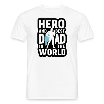 Held und bester Dad Papa in der Welt Vatertag - Männer T-Shirt - Weiß - Vorne - AI Model Male 178 dark (178cm)
