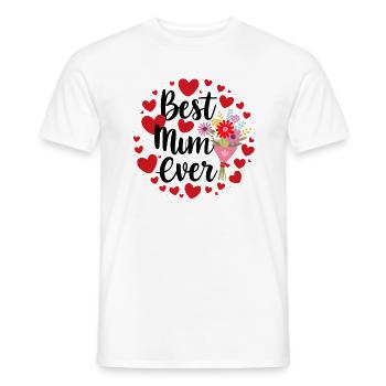 Best Mom Forever - Cadeau de fête des mères - T-shirt homme - blanc - Devant - AI Model Male 178 dark (178cm)