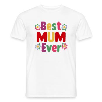 Best Mom Forever - Cadeau de fête des mères - T-shirt homme - blanc - Devant - AI Model Male 178 dark (178cm)