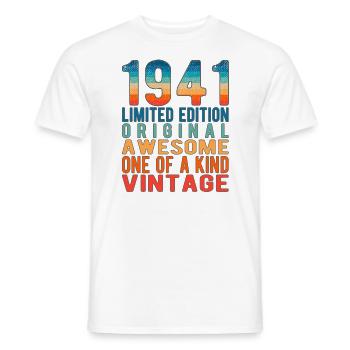 Edition limitée depuis 1941 Anniversaire Millésime 1941 - T-shirt homme - blanc - Devant - AI Model Male 178 dark (178cm)