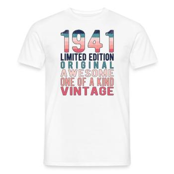 Edition limitée depuis 1941 Anniversaire Millésime 1941 - T-shirt homme - blanc - Devant - AI Model Male 178 dark (178cm)