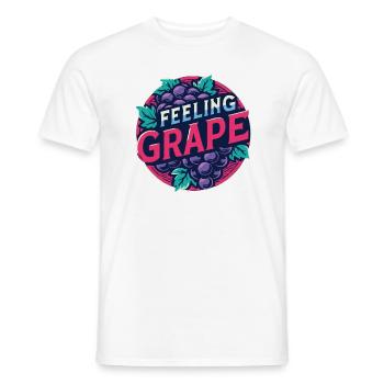 Feeling Grape Pun Winemaker Chemise à vin - T-shirt homme - blanc - Devant - AI Model Male 178 dark (178cm)