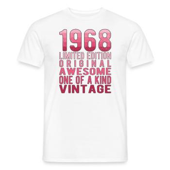 Edition limitée depuis 1968 Anniversaire Millésime 1968 - T-shirt homme - blanc - Devant - AI Model Male 178 dark (178cm)