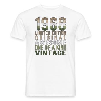 Edition limitée depuis 1968 Anniversaire Millésime 1968 - T-shirt homme - blanc - Devant - AI Model Male 178 dark (178cm)