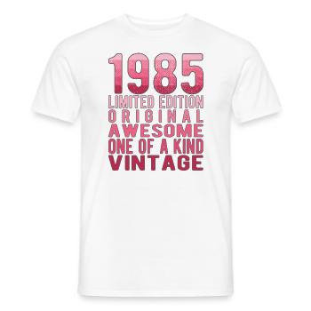 Edition limitée depuis 1985 Anniversaire Millésime 1985 - T-shirt homme - blanc - Devant - AI Model Male 178 dark (178cm)