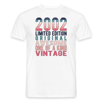 Limited Edition Since 2002 Birthday Vintage 2002 - Men's T-Shirt - white - Front - AI Model Male 178 dark (178cm)