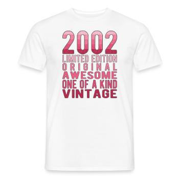 Limited Edition Since 2002 Birthday Vintage 2002 - Men's T-Shirt - white - Front - AI Model Male 178 dark (178cm)