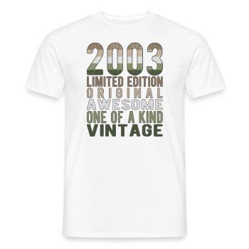 Limited Edition Since 2003 Birthday Vintage 2003 - Men's T-Shirt - white - Front - AI Model Male 178 dark (178cm)
