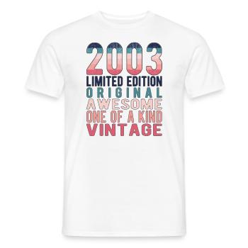 Limited Edition Since 2003 Birthday Vintage 2003 - Men's T-Shirt - white - Front - AI Model Male 178 dark (178cm)
