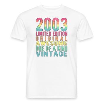 Limited Edition Since 2003 Birthday Vintage 2003 - Men's T-Shirt - white - Front - AI Model Male 178 dark (178cm)