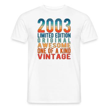 Limited Edition Since 2003 Birthday Vintage 2003 - Men's T-Shirt - white - Front - AI Model Male 178 dark (178cm)
