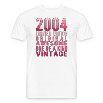 Edition limitée depuis 2004 Anniversaire Millésime 2004 - T-shirt homme - blanc - Devant - AI Model Male 178 dark (178cm)