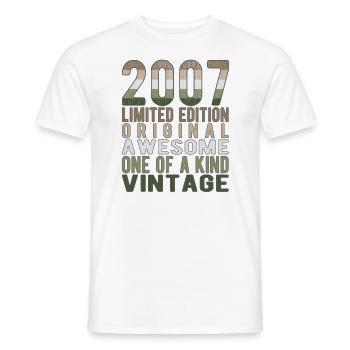 Limited Edition Since 2007 Birthday Vintage 2007 - Men's T-Shirt - white - Front - AI Model Male 178 dark (178cm)