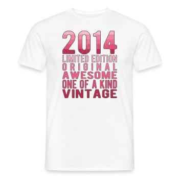 Limited Edition Since 2014 Birthday Vintage 2014 - Men's T-Shirt - white - Front - AI Model Male 178 dark (178cm)