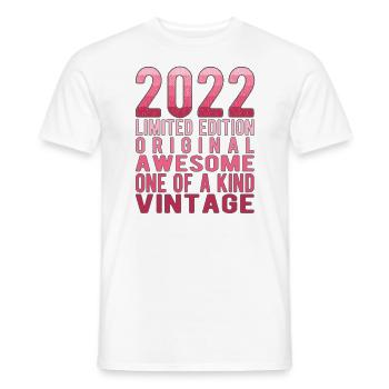 Edition limitée depuis 2022 Anniversaire Millésime 2022 - T-shirt homme - blanc - Devant - AI Model Male 178 dark (178cm)