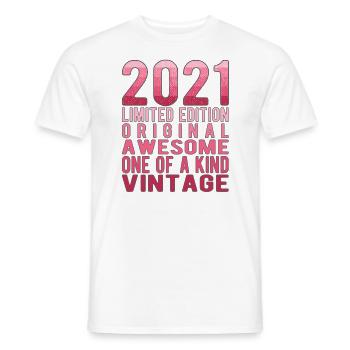 Limited Edition Since 2021 Birthday Vintage 2021 - Men's T-Shirt - white - Front - AI Model Male 178 dark (178cm)