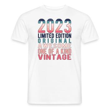 Limited Edition since 2023 Birthday Vintage 2023 - Men's T-Shirt - white - Front - AI Model Male 178 dark (178cm)