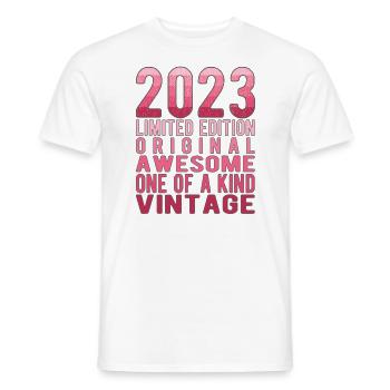 Limited Edition since 2023 Birthday Vintage 2023 - Men's T-Shirt - white - Front - AI Model Male 178 dark (178cm)