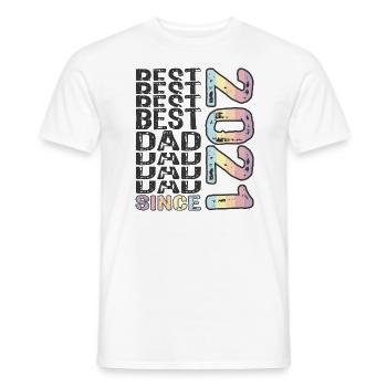Meilleur papa du monde depuis la fête des pères 2021 - T-shirt homme - blanc - Devant - AI Model Male 178 dark (178cm)