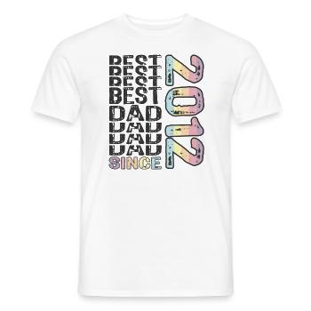Best dad in the world since 2012 Father's Day - Men's T-Shirt - white - Front - AI Model Male 178 dark (178cm)