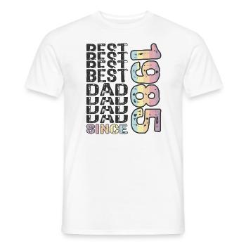 Bester Papa der Welt seit 1985 Vatertag - Männer T-Shirt - Weiß - Vorne - AI Model Male 178 dark (178cm)